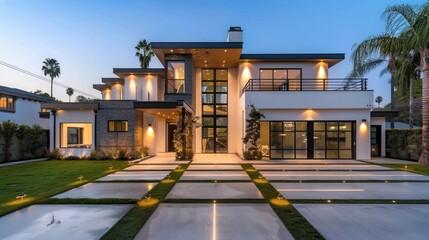 Ideal for business rentals, property sales, and advertising, this contemporary two-story house boasts modern design and spacious interiors.
