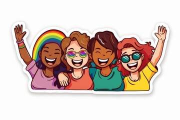 LGBTQ Sticker deliberate design. Rainbow bond motive bewitching diversity Flag illustration. Colored lgbt parade demonstration languid lavender. Gender speech and rights lgbtq+ visibility