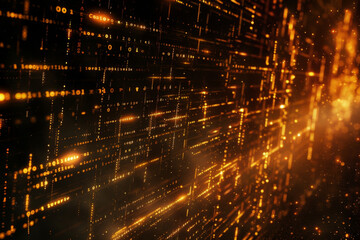 Obraz premium Vibrant Background with Digital code Texture and Glowing Lines