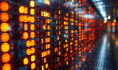 Digital LED display board with alphabet matrix code