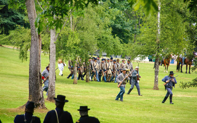 Mock battle takes place