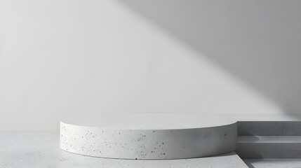 concrete podium geometric shape with space for object minimal 