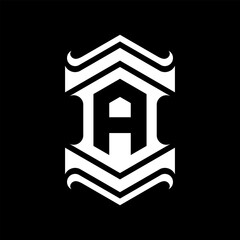 letter A monogram icon logo design