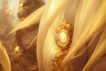 Gold Royal background. AI render