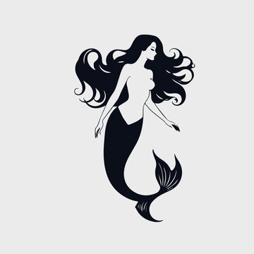 recommend clip art: flat design mermaid silhouette design vector illustration