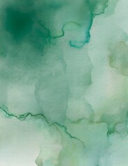 Mint green gradient watercolor vector background Generative AI