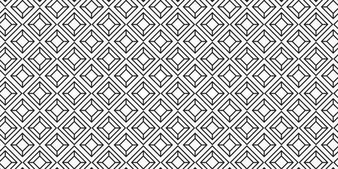 Black and white diamonds and lines geometric pattern background.