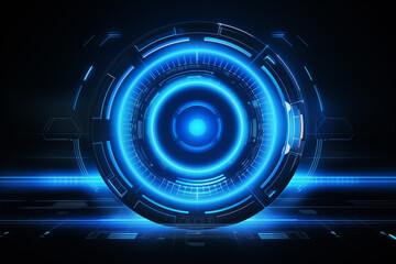 Futuristic user interface HUD tech elements for game creation or footage overlay. Sci-fi illustration design.