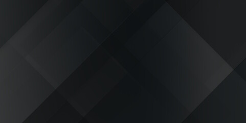 Obraz premium Luxury and modern abstract black background with gradient black color squares, Black and gray polygon square pattern with geometric lines, minimalist background in black tones with luxury stripes.