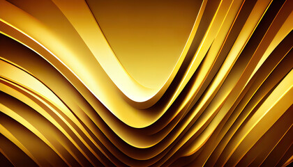 Golden trendy luxury background. AI render.