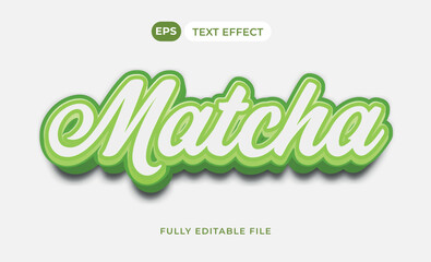 3d Bold Green Matcha Text Effect