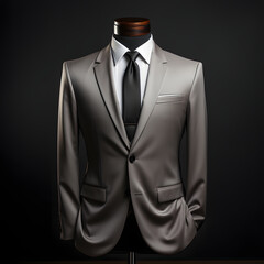 Elegant Gray Men's Formal Suit
