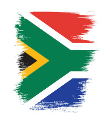 Flag of South Africa, brush stroke background © Igorideas