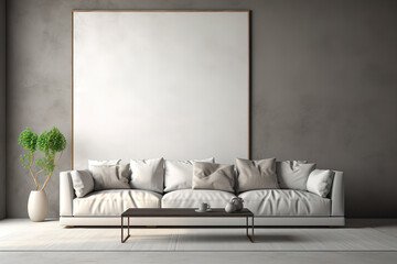 modern living room with sofa.