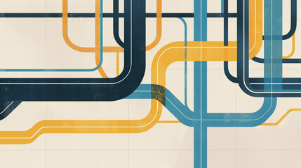 Curved intersecting lines with copy space