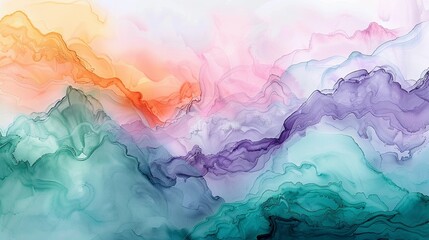 Abstract background of multicolor liquid ink texture.