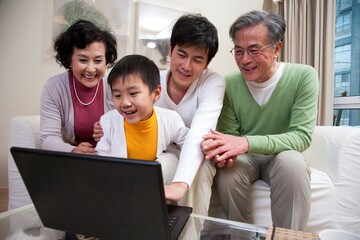 Family life with traditional Chinese style