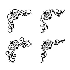 Text separator Baroque decoratice divider book typography ornament design elements vintage dividing shapes Border illustration