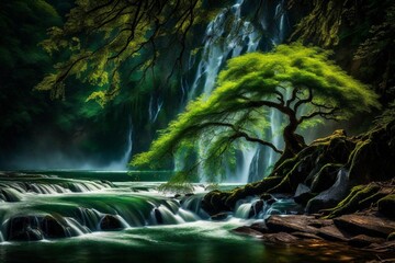 Fototapeta premium waterfall in jungle