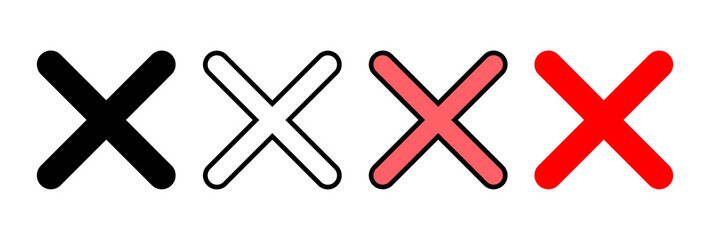 Fototapeta premium Close icon vector illustration. Delete sign and symbol. cross sign