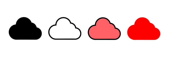 Cloud icon vector illustration. cloud sign and symbol