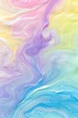 Fondo abstracto  colorido de textura liquida de marmol en tonos pastel purpura, amarillo y azul - obrazy, fototapety, plakaty