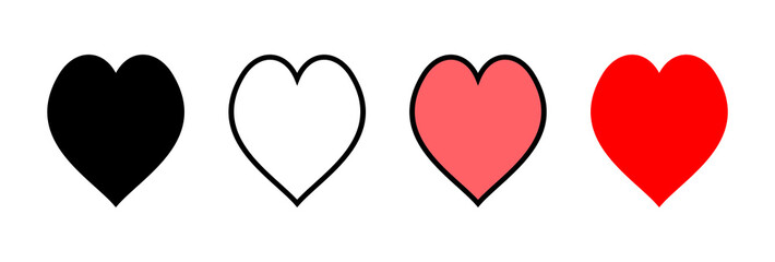 Love icon vector illustration. Heart sign and symbol. Like icon vector.