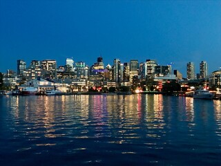 Obraz premium Seattle Harbor at Night