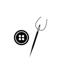 needle with button icon, vector best flat icon.