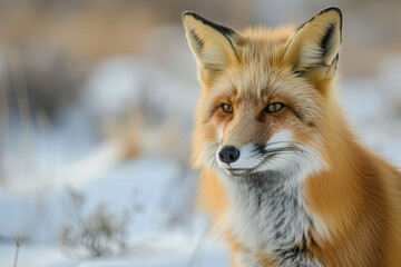 Obraz premium Red fox in the wild