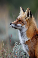 Red fox in the wild