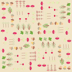kids foliage seamless repeat pattern 