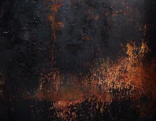 Grunge texture of a rusty metal black background