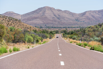 The Flinders Ranges Way, the main highway through the Flinders Ranges National Park