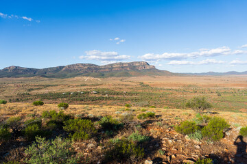 Rugged outback scenery surrounding the Wilpena Pound region of the Flinders Ranges