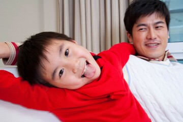 Obraz premium Family life with traditional Chinese style