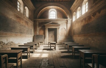 a very ancient classroom