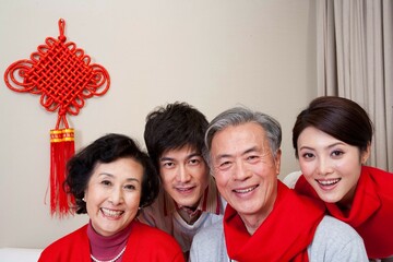 Family life with traditional Chinese style