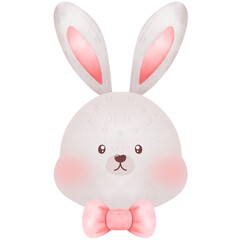 
easter bunny and Easter eggs on Easter Day, hand drawn illustrations
