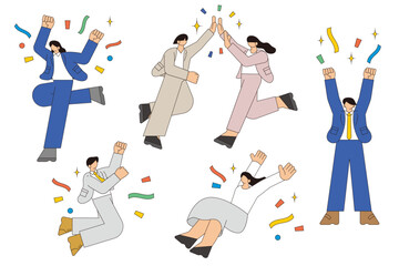 喜ぶビジネスパーソン