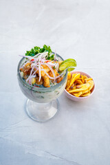 Peruvian tiger milk ceviche