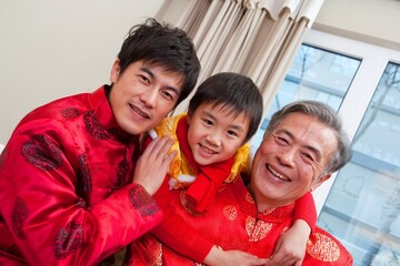 Family life with traditional Chinese style