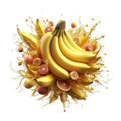 Isolated Fruits on a Clear PNG Canvas Generative AI