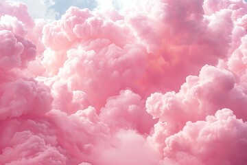 Dreamy pink cloud background Evoking a soft and fluffy texture akin to cotton candy Perfect for fantasy or tranquil themes