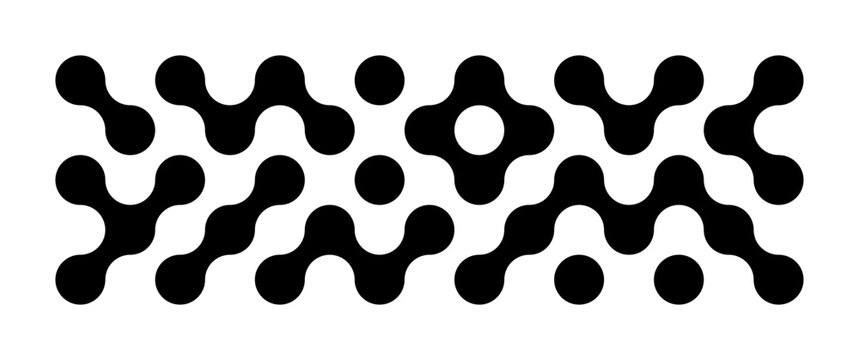 Metaball Connect Dots Set. Vector Circle Shapes. Abstract Geometric Dots. Morphing Blob Elements