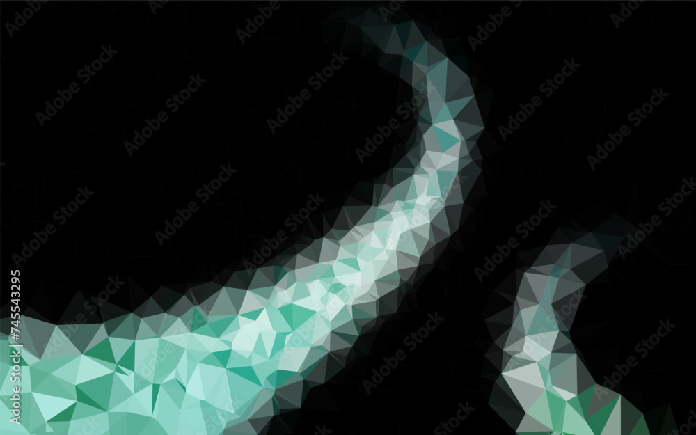 Poster light green vector triangle mosaic texture.