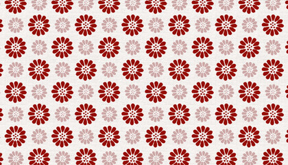 retro flower motif geometric abstract seamless pattern , vector graphic resources, 16:9 aspect ratio widescreen wallpaper / backdrop