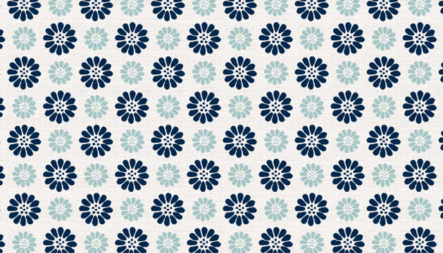 retro flower motif geometric abstract seamless pattern , vector graphic resources, 16:9 aspect ratio widescreen wallpaper / backdrop