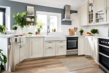 modern kitchen in house
