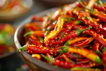 Fototapete Rund Spicy chili pepper © Emanuel